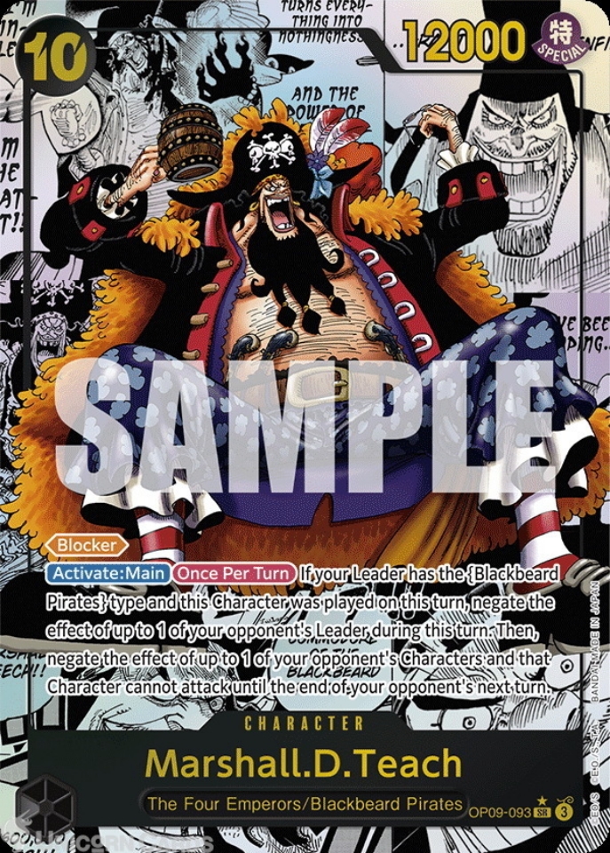 Marshall D. Teach OP09-093 SR Manga